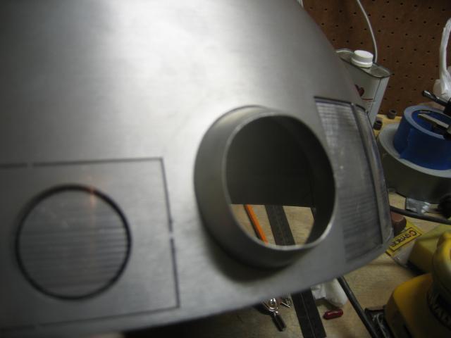 Outer dome on, and holoprojector housing poking thru