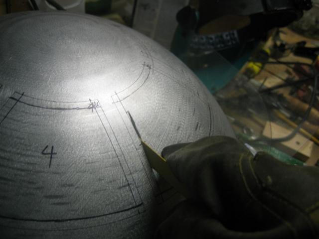 Demeled slot then hacksawed