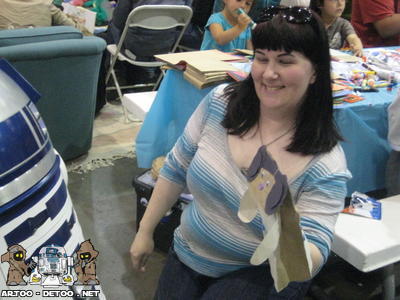 R2 meets paper Princess Leia