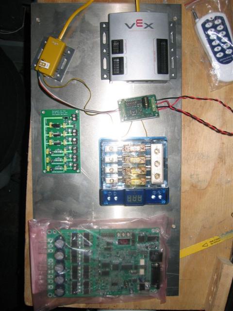 Testing layout of electronics on mounting plate